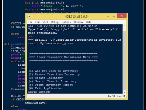 Stock Inventory System in Python