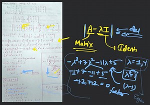 Eigen Value - roots of ( λ )\[\begin{array}{l}A=\left[\begin... | Filo