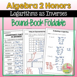 Logarithmic Functions as Inverses Foldable