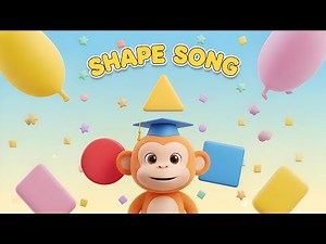 Learn Shapes with Popo Monkey 🐵 | Circle Square Triangle Song for Kids | Toddler Learning Video