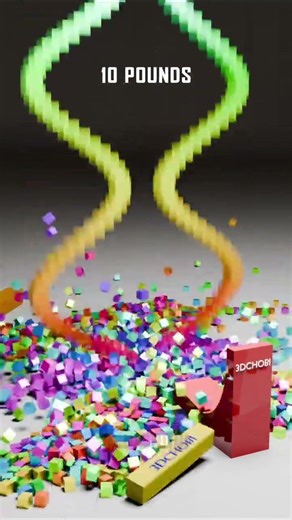 Dual Sine Wave Collapse 🌈 24,000 Colorful Cubes | Satisfying Weight Impact Animation