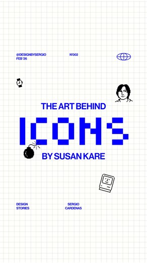 Sergio Cardenas on Instagram: "Meet Susan Kare: The designer behind your favorite icons 👱🏼‍♀️ In 1984, she created every icon for the first Macintosh computer. Working on a 32x32 pixel grid with no undo button, she designed the trash can, the command symbol, the paintbrush, all of it. 40 years later, her work is still the foundation of modern iconography. Found this amazing free pack by Agustin Cairone with all her classic designs for Figma. Link in bio 👆 Comment below if you already knew her
