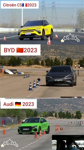 Stability Test 2023 | Citroën C5 vs BYD vs Audi#shorts