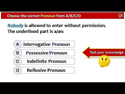Pronoun quiz by Quality Education | All kinds of Pronouns with answers | Test your English Grammar