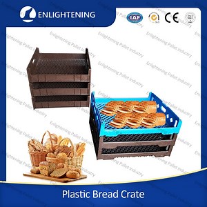 [Hot Item] Plastic HDPE Used Food Grade Stackable Moving Crate Foldable Small Plastic Storage Crates Plastic Transport Stackable Storage Bakery Tray Crate for Bread
