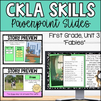 CKLA Skills Slides - First Grade, Unit 3 Slides - FABLES