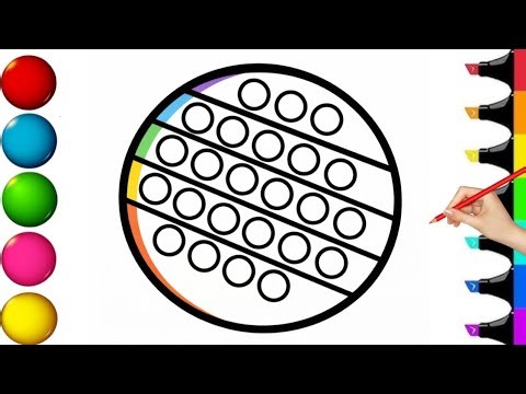 How to Draw a Cute Circle Pop It | Easy Step by Step for kids drawing