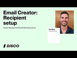 DISCO Email Creator Campaign Setup
