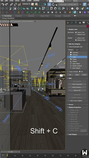 3ds Max Shift+C / Shift+L 단축키 끝판왕