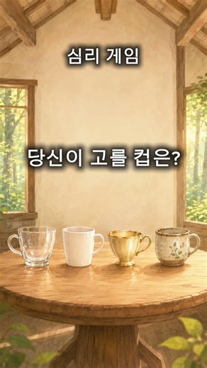 컵 하나로 보는 내 진짜 성향 심리 테스트 #심리테스트 #심리게임 #성격테스트