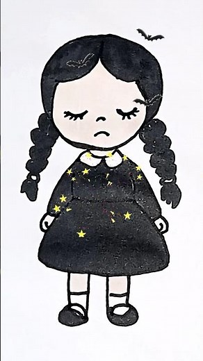 How to draw a girl | Step by step drawing for kids #shorts #kidsart