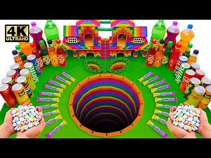 Ultimate Soda & Mentos Blast in Giant Orange Hole – Coca-Cola, Fanta, Pepsi Explosion!