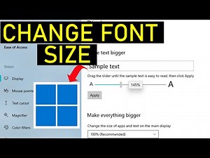 How to Change Font Size on Windows 10, 11