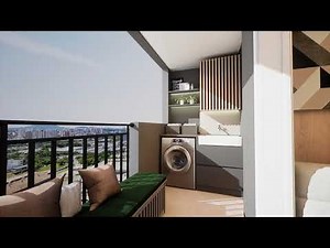 Apartamento decorado Vivaz | Planta Space Max Suíte com varanda