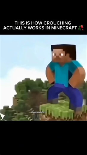 how crouching actually work in Minecraft #minecraft #effect #funny