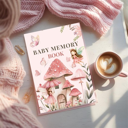 Baby Memory Book Printable for Baby Girl, A4 Baby Journal, First Year Milestones, Pregnancy & Newborn Keepsake, PDF Download - Etsy