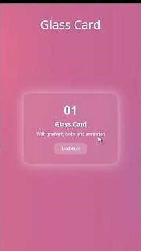 Glassmorphism Card with Animated Gradient + Blobs | HTML CSS Easy Tutorial #uidesignlearning