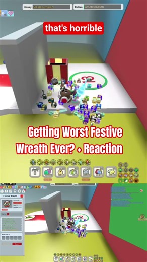 Getting Worst Festive Wreath EVER? + My Reaction 🐝 Bee Swarm Simulator #roblox #gaming