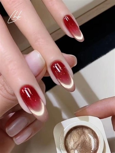 Luvher Beauty Professional Nail Gel on Instagram: "Festive & vibrant, with simple steps! ✨❤️ Sheer nude base + ruby red ombre . Perfect for holiday parties and festive looks! ✨ 🛍️ Shop Our Nail Essentials: ✈ Free Shipping on Orders $39+ ⚡ 20% OFF with Code: LUV20 🛒 www.luvherbeauty.com 📲 Follow us for more nail inspo: 📸 Instagram: @luvher_beauty 🎵 TikTok: @luvherbeauty_usa 📘 Facebook: @LuvherBeautyNails #CatEyeNails #MagneticNails #NailTutorial #NailArtIdeas #NailInspo #LuvherBeauty #RedNa
