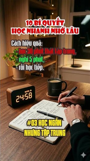 Bí Quyết 3: HỌC NGẮN NHƯNG TẬP TRUNG | 10 BÍ QUYẾT HỌC NHANH - NHỚ LÂU - MUSIC