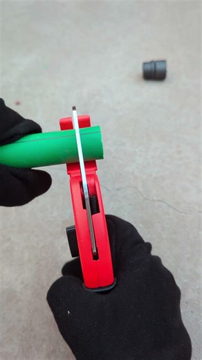 Clean PVC Pipe Cutting Trick Smooth Fast Results #plumbing #tools #shortsfeed