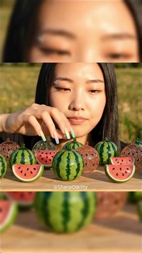 ASMR girl eats watermelon?!!?!😨