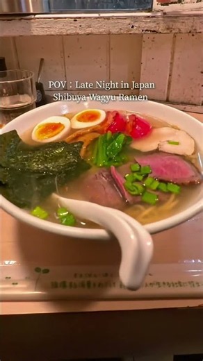 The ultimate way to wrap up the night: Wagyu Shio Ramen. #japan