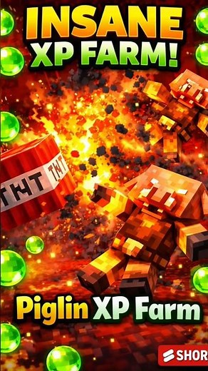 how to make easy xp farm in Minecraft #minecraft #xpFarm #piglin #tnt #gaming #shorts