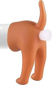 Pooping Dog Butt Toothpaste Topper, Dog Toothpaste Dispenser, Gag Gift Toothpaste Squeezer,Safe Nature Rubber with Stopper Yellow