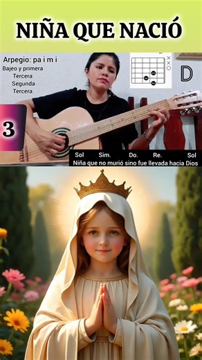 5 Cantos a María Niña 🌸 María Niña 🌸 MY L Isa VillalobosIsa Villalobos https://youtu.be/_gsashAXIEQ?si=x1mCV3MPrqrqhors [Estrofa 1] E B7 A. . B7 María pequeña, sonrisa de flor, A B7. E jugabas en brazos de Dios que es amor. E B7 A. . B7 Tu vida sencilla. fue canto de paz, A B7 ejemplo perfecto de humildad. [Coro] E. B7 ¡ María, Niña, enséñanos hoy, A B7 a ser como niños delante de Dios! E B7 ¡ María, Niña, enséñanos hoy, A B7 E a ser como niños. delante de Dios! [Estrofa 2] Tus manos pequeñas