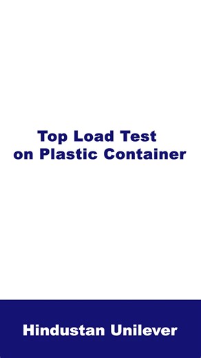 Top Load Test on Plastic Container