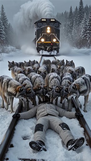 A pack of wolves stood motionless on the tracks, trying to stop the train: when the driver looked more closely, he noticed what the wolves were actually guarding 😱😱 It was a silent, icy morning. The train driver was following his usual route, everything looking ordinary. But suddenly, he spotted something unusual: right in front of him, a pack of wolves stood across the tracks. They didn’t scatter, they didn’t run back into the woods as wolves usually do. Instead, they seemed to be blocking th