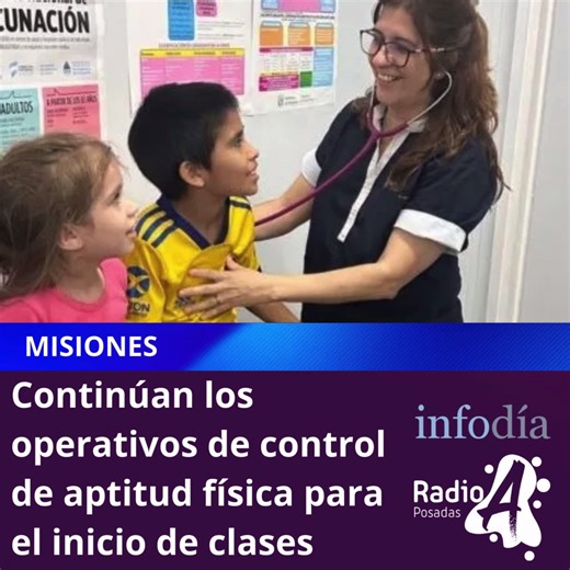 Radio A on Instagram: "Durante casi toda la próxima semana habrá operativos de aptitud física de cara al inicio de clases. Este año desde con el Área Programática XV buscan evitar la aglomeración de personas en los CAPS de Puerto Iguazú y es por ello que implementaron con anticipación los operativos. El programa “Al cole con la Salud al día”, destinado a la realización de controles de aptitud física y la actualización de la ficha escolar. La propuesta se desarrolla en distintos Centros de Atenci