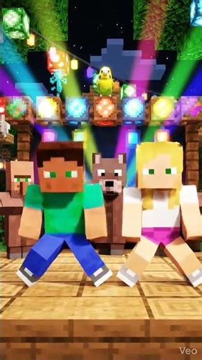 Minecraft Dance Party 🎉 | Fun 3D Animation & Villagers Groove #minecraft #shorts