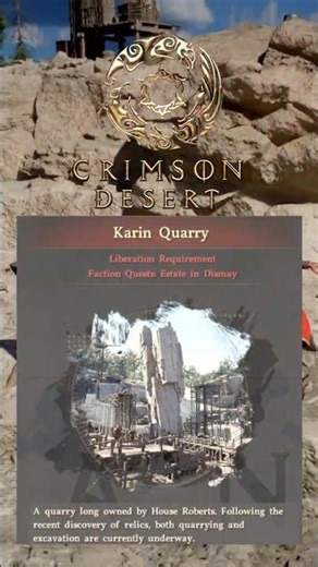 How To Liberate Karin Quarry | Crimson Desert STOLEN QUARRY Quest Guide! #Shorts