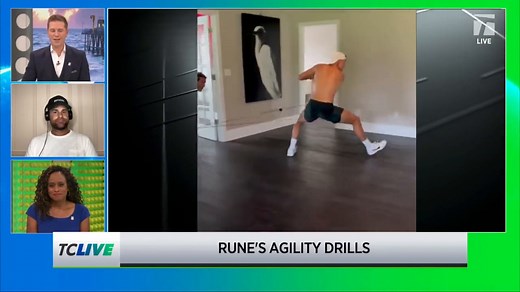 "Where's the furniture?": Shirtless Holger Rune shares indoor agility workout