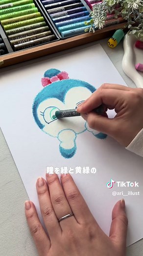 コキンちゃんの簡単な描き方｜アンパンマンお絵描き