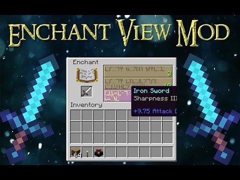 Enchant View Mod 1.7.10 - See Your Enchantments!