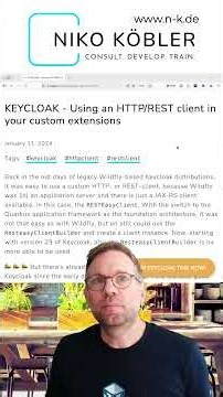 HTTP/REST Client in #Keycloak Extensions | Niko Köbler (@dasniko)