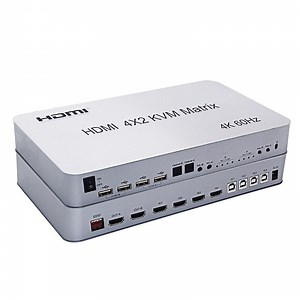 [Hot Item] 4X2 HDMI Kvm Matrix Switch, 4K@60Hz Kvm Switch