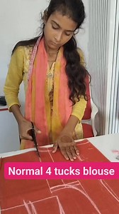 9.2K views · 65 reactions | Normal 4 tucks blouse student work PG stitching class fashion Academy Mathura | Stitching Class | Facebook