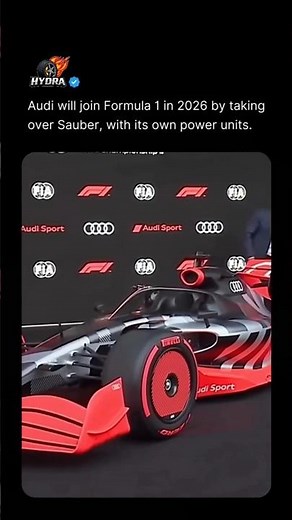 Audi will join Formula 1 in 2026 by taking over Sauber, with its own power units. #formulaone #audi