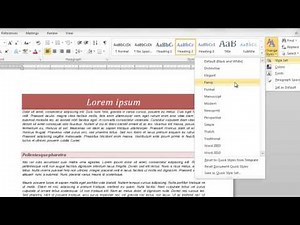 Quick Tips: How to change color and style of MS Word document