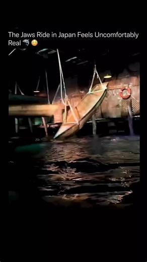 sci || tech || historygg on Instagram: "The first time the water erupts, your brain forgets it’s a theme park ride. 😳🌊 Universal Studios Japan rebuilt Jaws with an obsessive level of realism. Full-scale animatronics burst from the water just feet away, synchronized explosions erupt around the boat, and massive hydraulic systems yank the shark through the lagoon with real physical force. Unlike screen-based attractions, this ride relies on practical effects. Real fire, real water displacement,