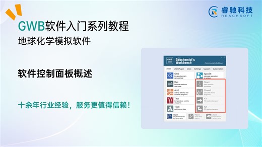 地球化学软件GWB（The Geochemist's Workbench）控制面板概述