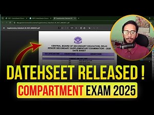 Datesheet Released CBSE Compartment Exam 2025 | Cbse Supplementary Exam 2025 Datesheet
