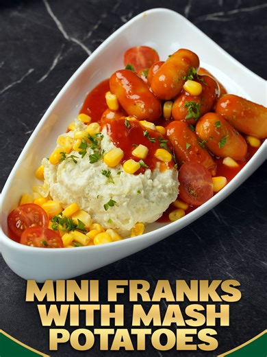 Delicious Mini Franks with Creamy Mashed Potatoes