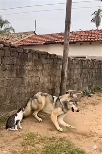 Little meets giant - and the reaction is priceless🤣😹 | The cutest size difference ever! #shorts