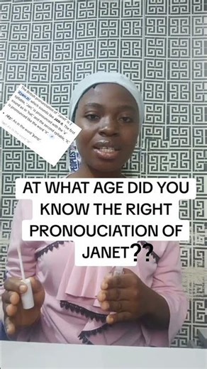 For My English Learners, This is the Right pronunciation of Janet. #englishlearning #english