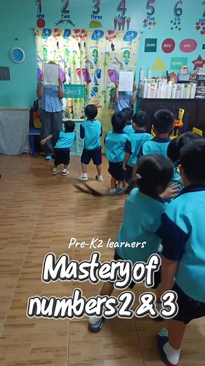 Gross motor skills development and mastery of numbers 2&3 by the Pre-K2 learners. #numeracy #grossmotordevelopment #grossmotorskills #preschool #fb #fbreelsfypシ゚ | Lapid Kinderland Inc.